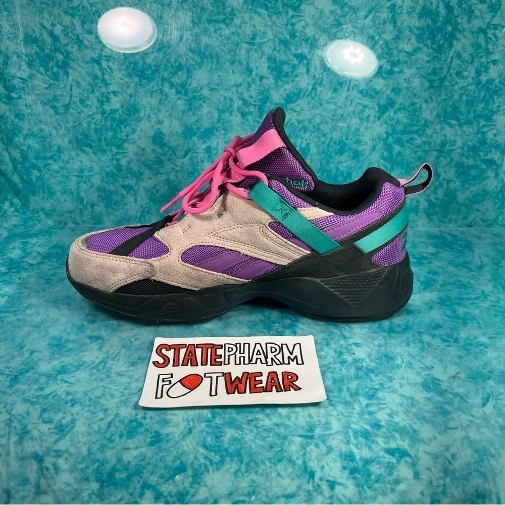 Reebok Aztrek 96 Adventure Beige Purple Men’s Low Top Retro Athletic Shoes Size